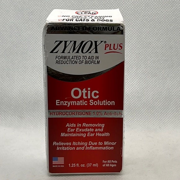 ZYMOX Dog Zymox Plus Otic Enzymatic Solution Hydrocortisone Antiitch 125 Fl Oz Poshmark